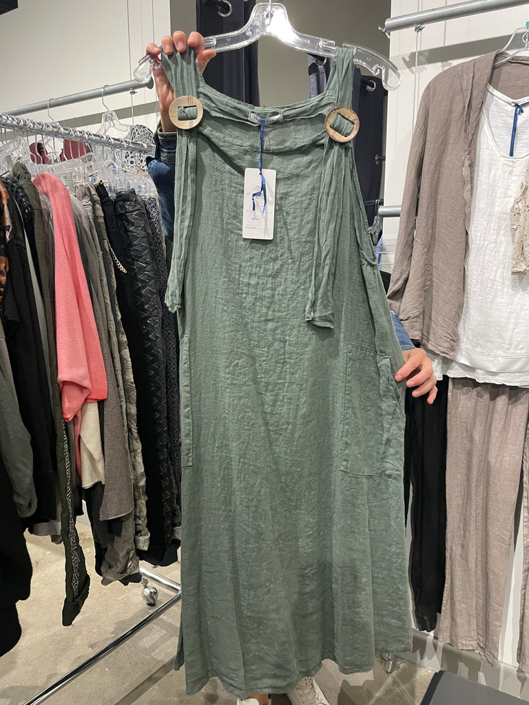 Jumper Linen Olive Dress