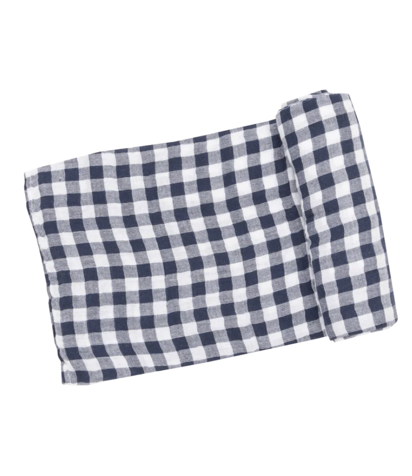 Swaddle - Gingham Navy