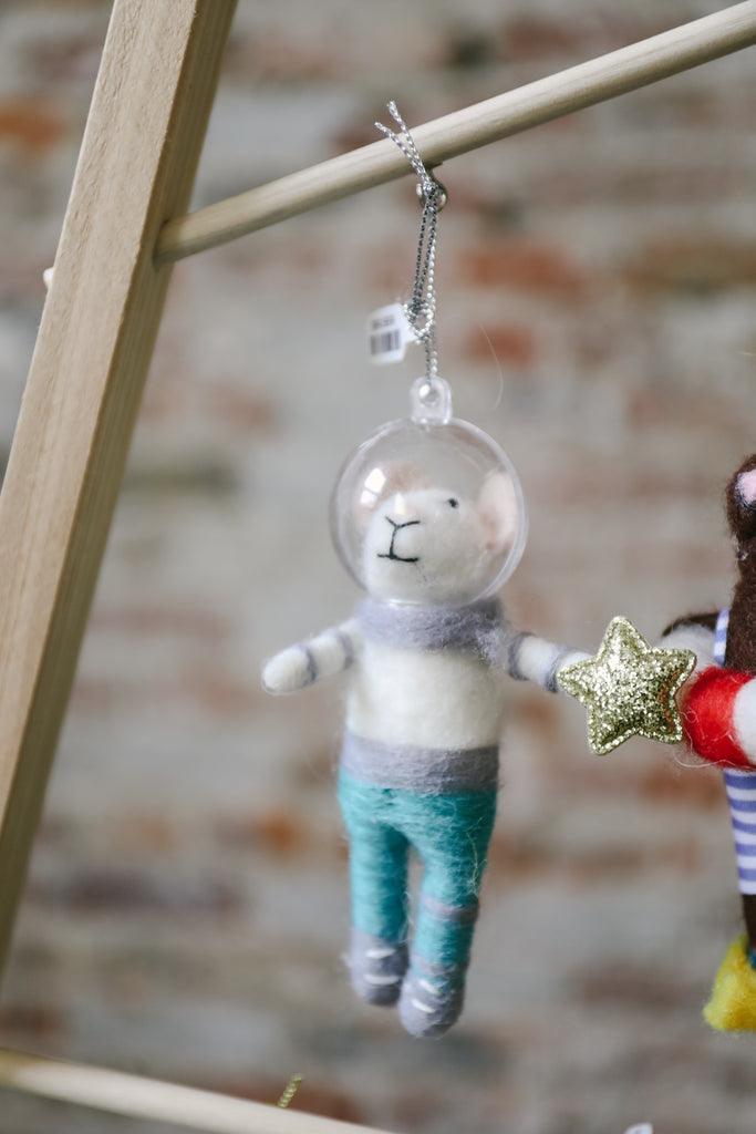 Wool Felt Astronaut Ornaments