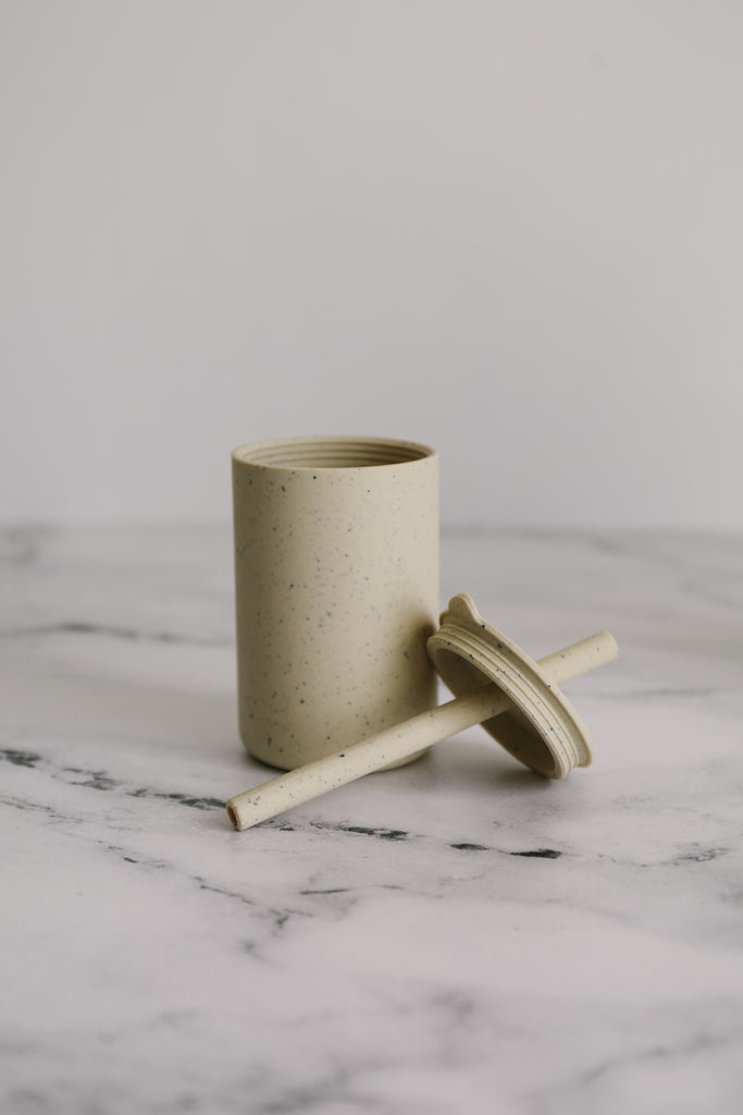 Speckled Silicone Cup + Straw